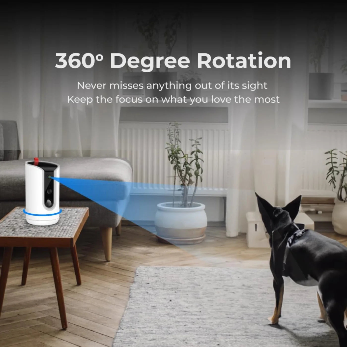 WaggleCam 2K Pet Camera with Treat Dispenser