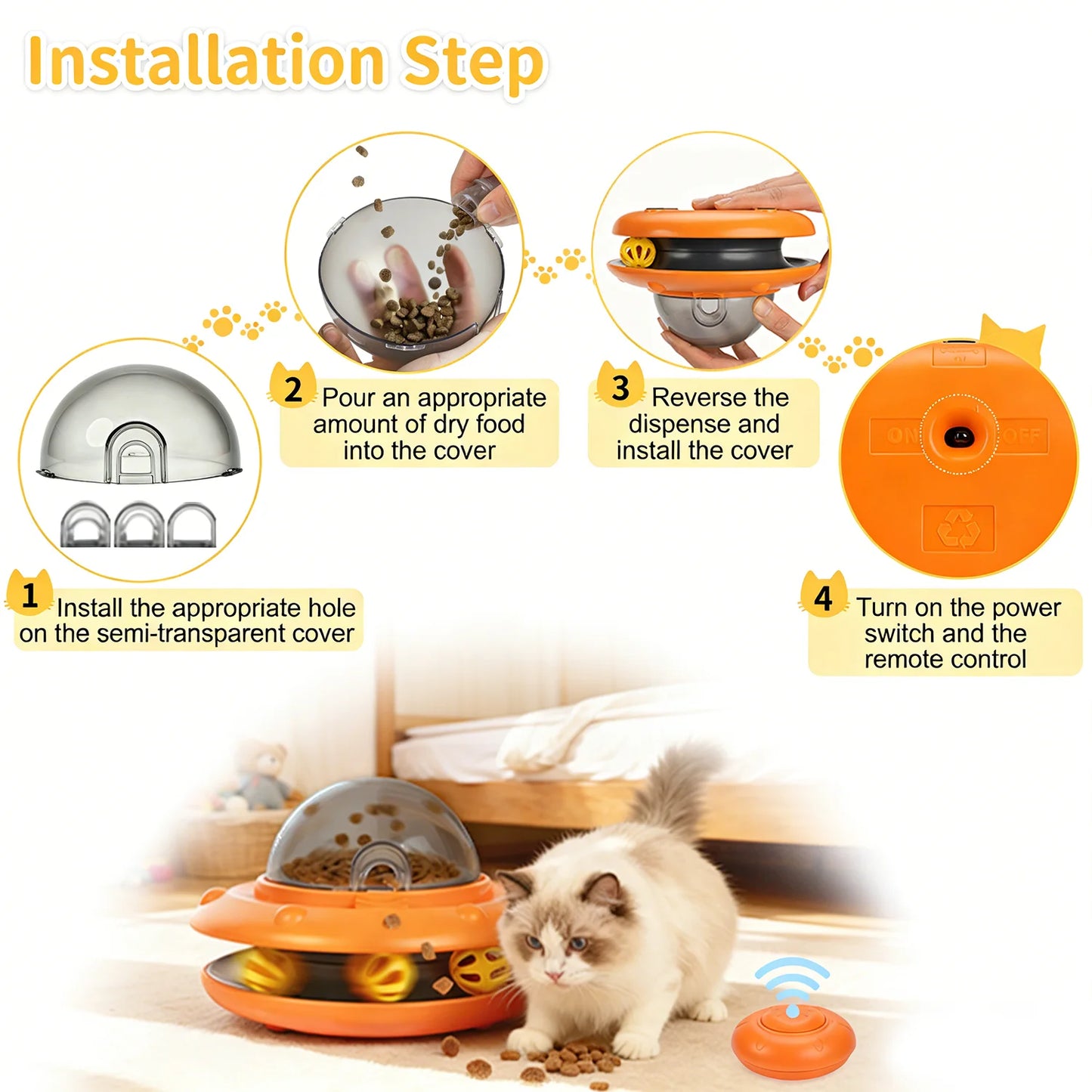 URRU Interactive Treat Dispenser Puzzle Toy