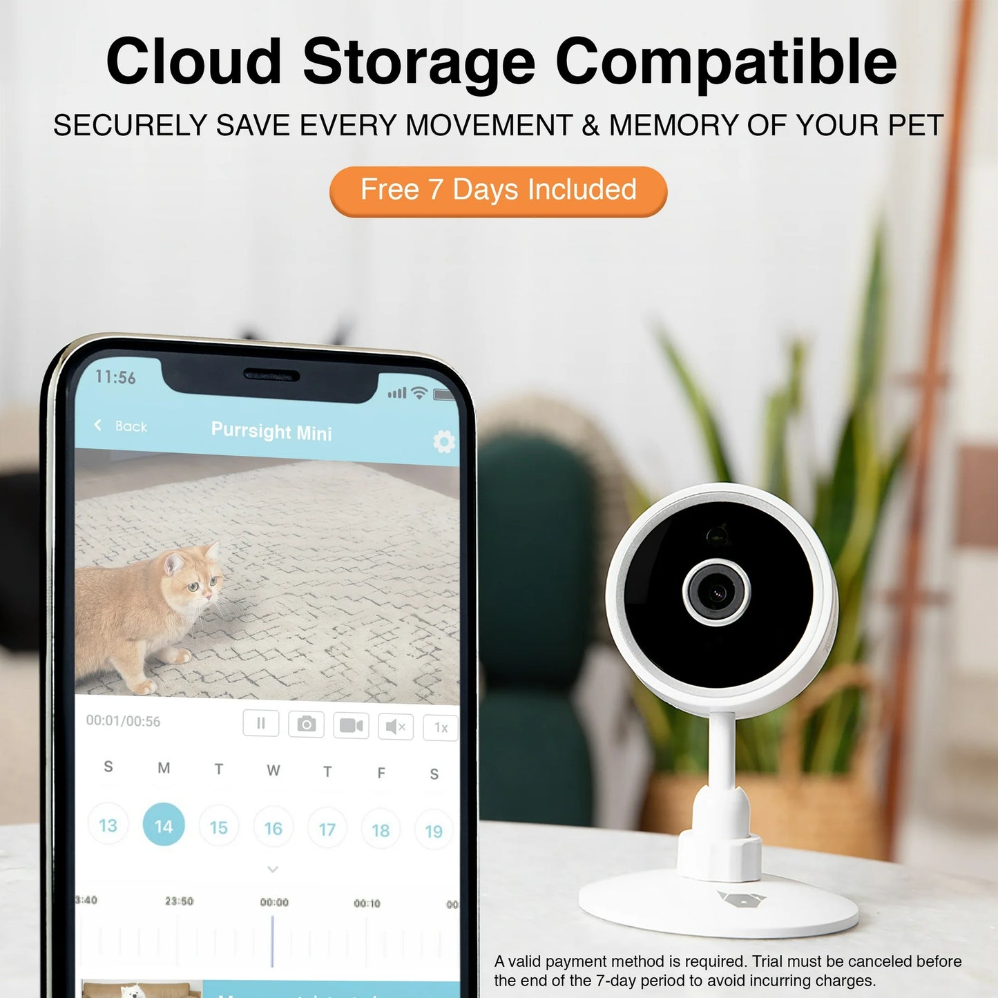 Instachew Purrsight Mini HD WiFi Pet Camera