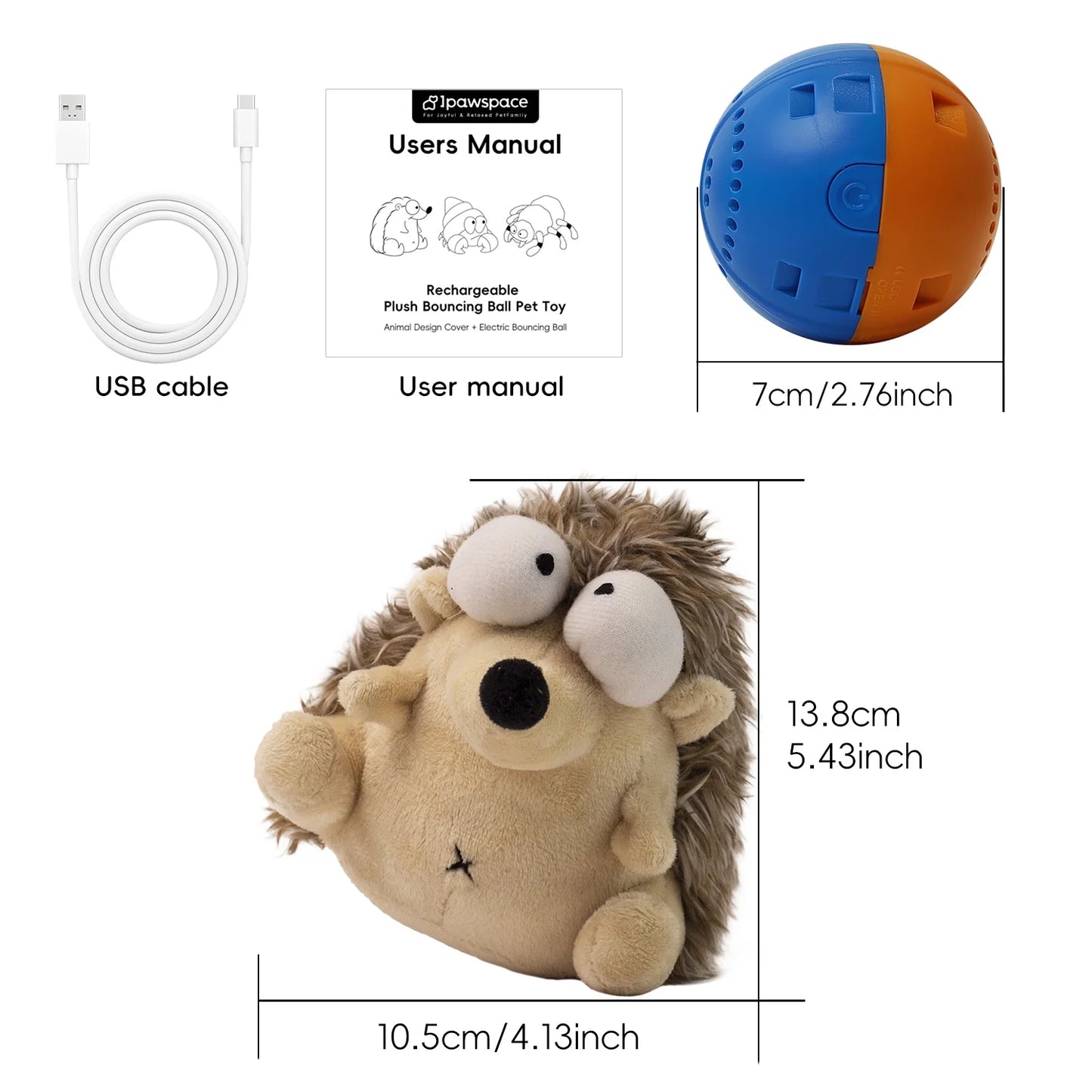 Rechargeable Motion Activated Dog Toy Ball