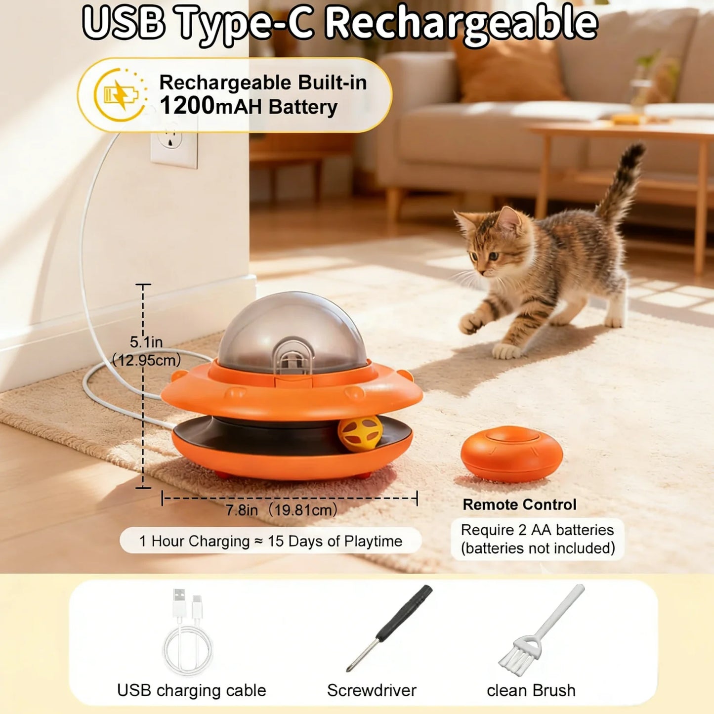 URRU Interactive Treat Dispenser Puzzle Toy
